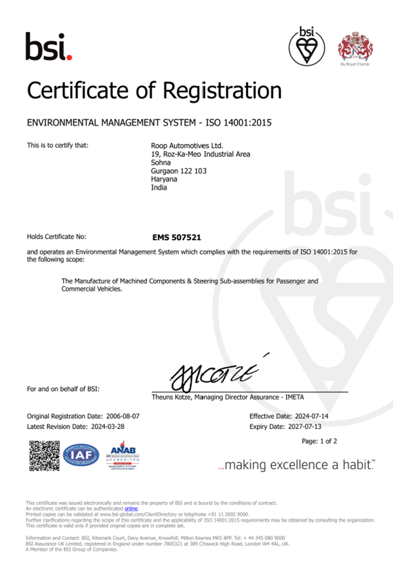 Sohna · Plots 19, 209 & 210 certificate