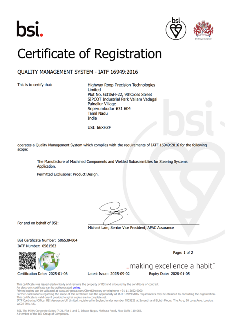 Chennai plant certificate
