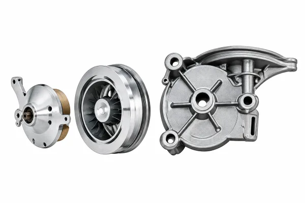 Water pump housing and impeller